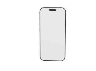 Clean, modern smartphone with a blank screen. Perfect for showcasing apps, websites, or user interfaces. Ideal