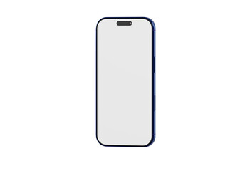 Clean, isolated smartphone with a blank screen, perfect for UI design, app showcases, or technology-related con