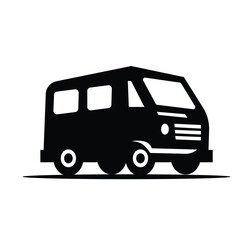 Minibus silhouette Illustration simple minimalist