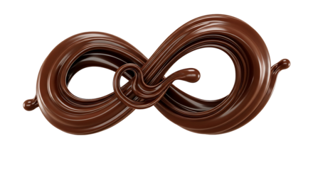 Intricate bronze infinity symbol knot on black background