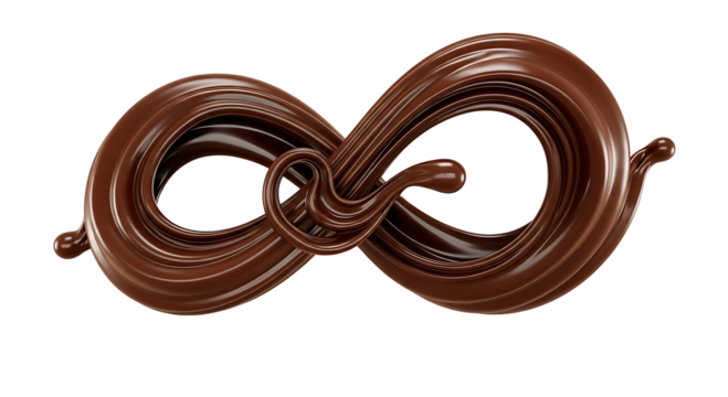 Intricate bronze infinity symbol knot on black background