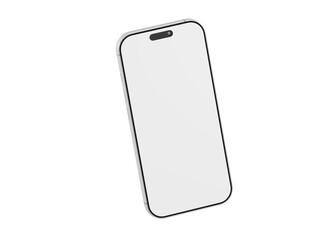 Clean smartphone design mockup, perfect for showcasing your app or website.  Ideal for digital marketing, mobil