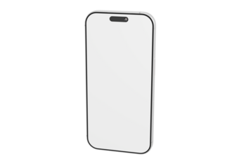 Clean, modern smartphone with a blank screen, perfect for mockups, app designs, and tech-related projects. Aest