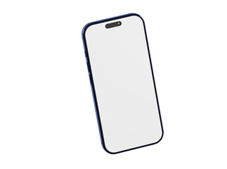 Clean, isolated view of a blue smartphone, perfect for showcasing app design, web interfaces, and modern techno