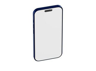 Stylish mockup of a smartphone, showcasing a blank screen for app or website display. Ideal for design mockups.