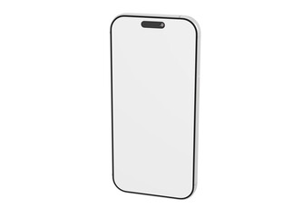 Clean smartphone design in white, on a white background. Perfect for presentations, tech blogs, and UI/UX desig