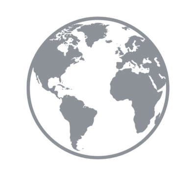 A Grey World Map Depicting Continents and Oceans Against a Black Backdrop Creating a Striking Contrast