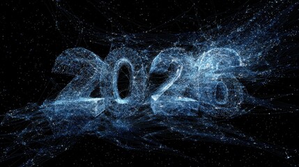 A blue network of stars and lines