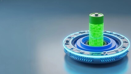 Electric battery charging station technology renewable energy solution modern power digital background future