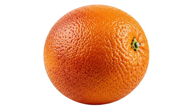 Single blood orange fruit isolated on black background