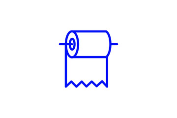 Isolated   paper towel illustration in line style design. Vector illustration.