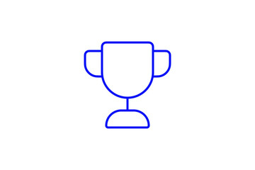 Isolated    trophy illustration in line style design. Vector illustration.