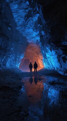 Exploring the lit cave with light reflections