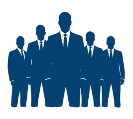 Powerful team of business leaders driving growth and success, creating a strong corporate culture and achieving shared goals with strategic vision