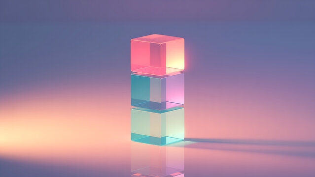 Modern stacked colorful cubes are perfect for vibrant backgrounds today