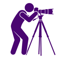 Dedicated photographer capturing stunning visuals with professional camera and tripod, artistic expression and technical skill, creative passion in action