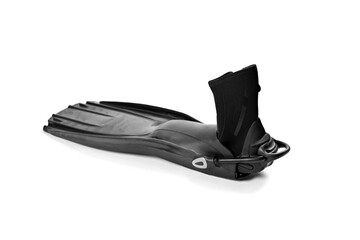 Diving boot with sole to prevent vacuum between boots and fins    