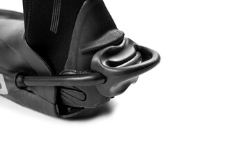Close-up of diving boot with sole to prevent vacuum between boots and fins 
