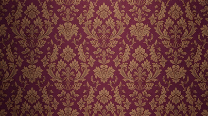Naklejka premium Vintage seamless floral damask wallpaper background texture