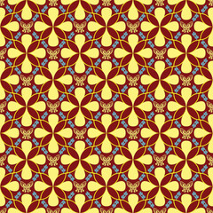 line, shape, tile, ornament, floral, fabric, repeat, circle, textile, illustration, seamless, vector, pattern, design, geometric, decoration, wallpaper, texture, art, decor, retro, vintage, flower, 
