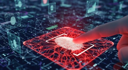 Biometric digital security authentication fingerprint scanner technology