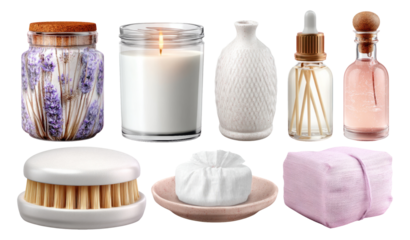 Beautiful Home Fragrance Kit with Candles, Essential Oils, and Decor Elements