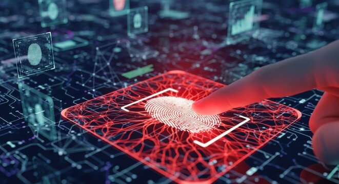 Biometric digital security authentication fingerprint scanner technology