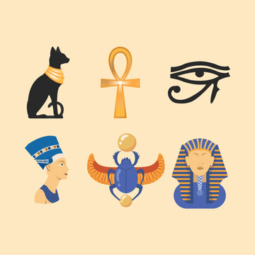 vector illustration of a set of symbols