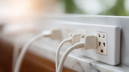 Overloaded residential electrical outlet with multiple plugs, apartment safety concerns, fire hazard risk, electrical code violation, dangerous power consumption, home safety inspe