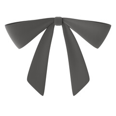 Elegant gray bow isolated on a white background for design elements © changnam37