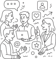 social networking  communication between people in social networks conversation and feedback in a dialogue .