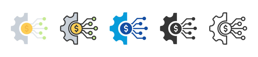 transformation icon set multi style various collection