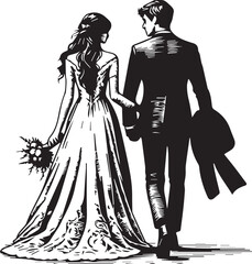 wedding couple in wedding