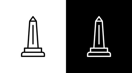 Obraz premium National Monument White Icon Set Design