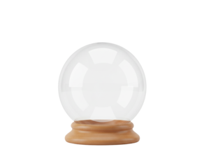 Blank Glass Snow Globe for Christmas Decoration Mockup