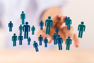 Visual representation of connection, community, and support. Ideal for concepts of teamwork and communication.