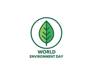 World Environment Day Leaf icon vector design illustration