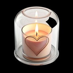heart shaped candle