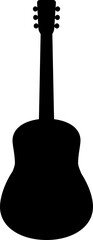Acoustic guitar diagram, Silhouette, vector graphic design, cutting, printing, outline,