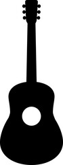 Acoustic guitar diagram, Silhouette, vector graphic design, cutting, printing, outline,