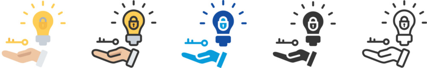 problem solving icon set multi style various collection