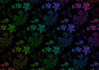 colorful seamless pattern with floral motifs for textile, print, cloth or cloth, cloth, posters, dresses, fashion, template,