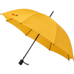 Sunny Skies Ahead Yellow Umbrella Protection Against Rain or Sun Weather Accessory Fashion on transparent background