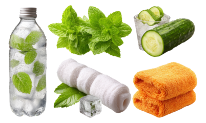 Refreshing Tropical Hydration Essentials with Mint and Cucumber for Summer Vibes