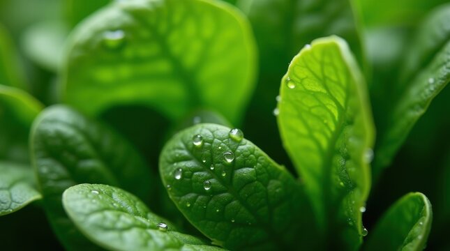 Fondo de hojas frescas de espinaca peque&ntilde;as