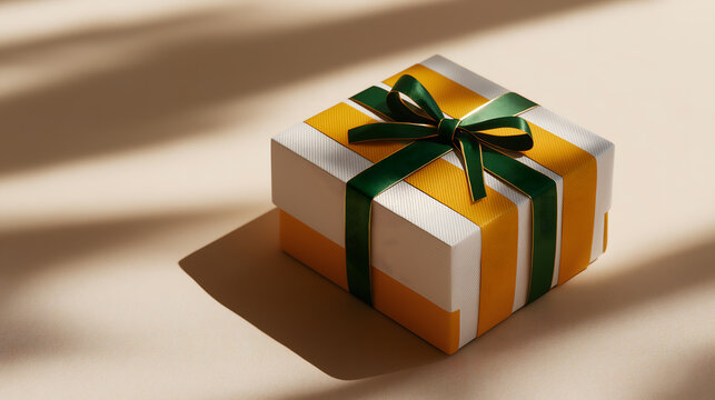 Saffron Gift Box Wrapped in Indian Tricolour ribbons for Republic Day and Independence Day