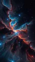 Ai image deep space nebula