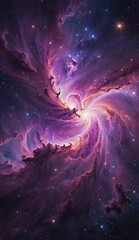 Ai image deep space nebula