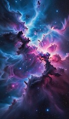 Ai image deep space nebula