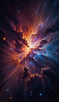 Ai image deep space nebula